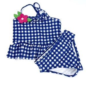 Gymboree Blue and White Toddler Girls Tankini Swimsuit